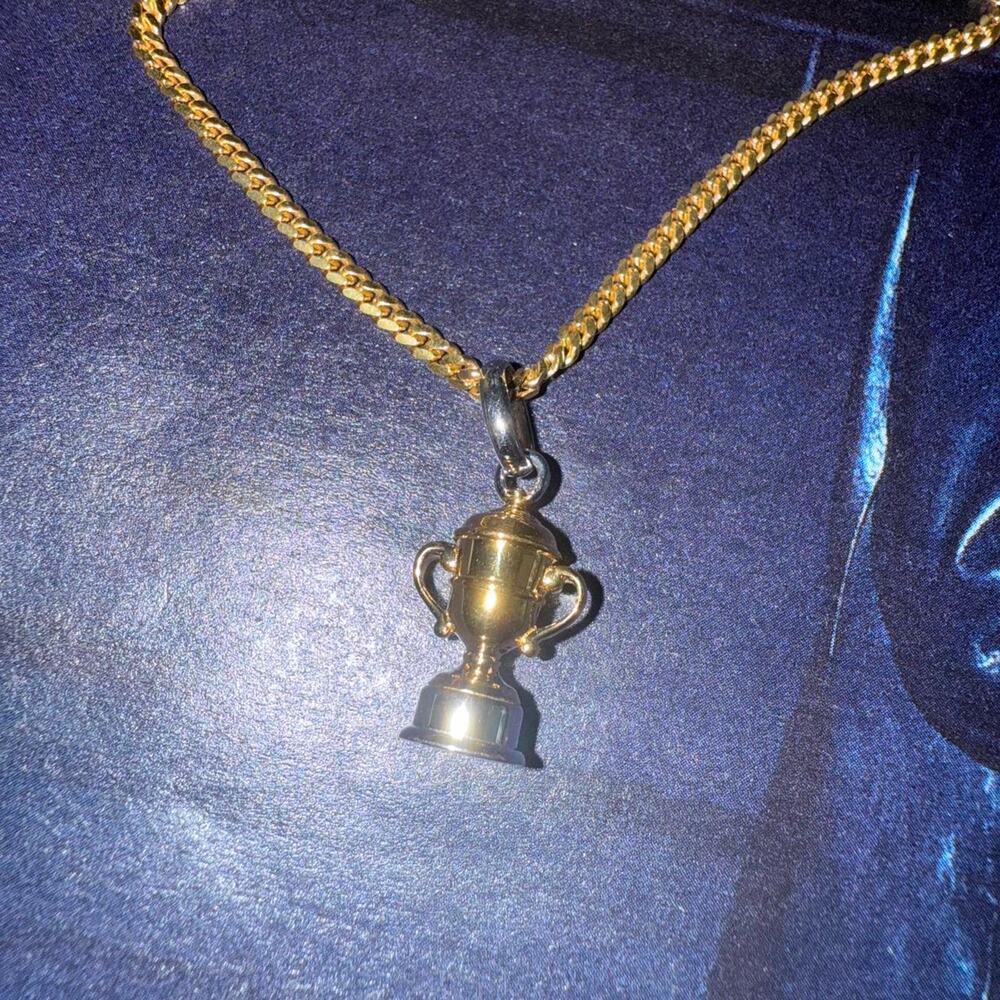 925 Sterling Silver Links of London Gold trophy pendant charm necklace winner